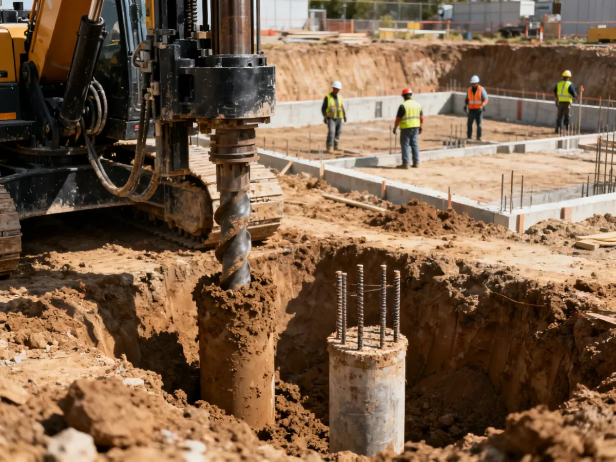 Sprzęt budowlany wzmacniający słabe podłoże pod fundament